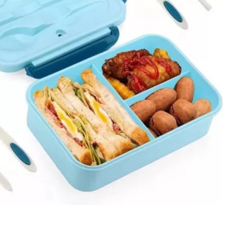 Tupper Contenedor Microondas Alimentos Servicio Celeste