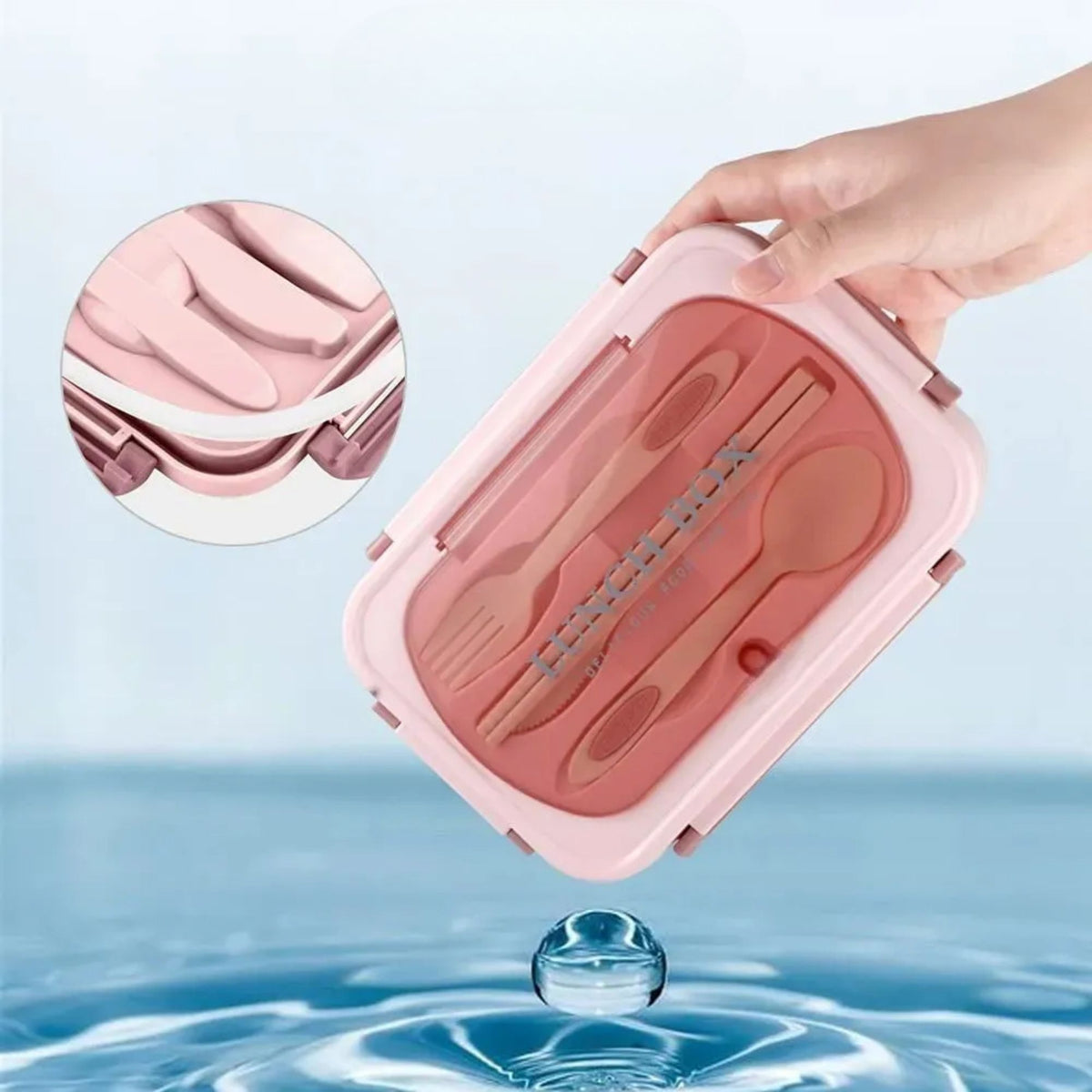 Tupper Contenedor Microondas Alimentos Servicio Rosado