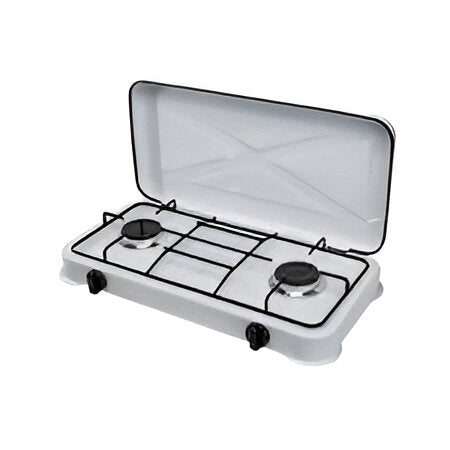 Cocinilla Encimera Gas 2 Quemadores Tapa