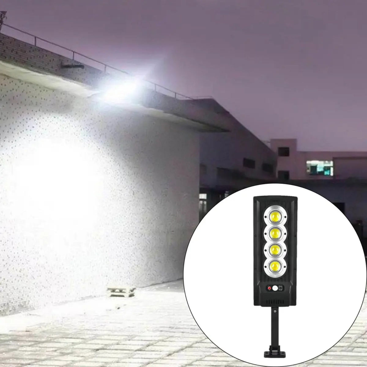 Foco Mini Solar Pared 4 Placas LED COB Brazo