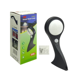 Foco Mini Solar Pared Mica Blanca Sensor Movimiento