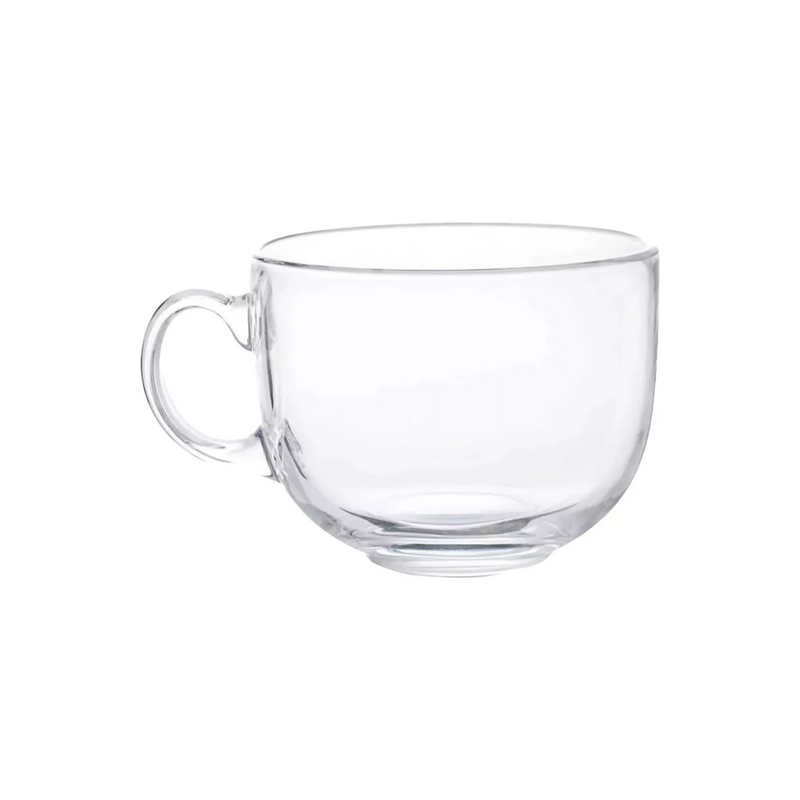 Set 6 Tazas Café Té Sin Plomo Vidrio Templado 450 ML