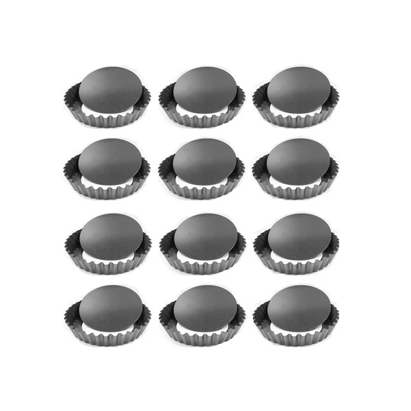 Pack 12 Moldes Desmontable Individual Repostería Antiadherente 10,5 CM