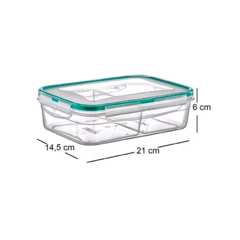 Tupper Doble Microondas Plástico Turco 18x12x7.5 CM