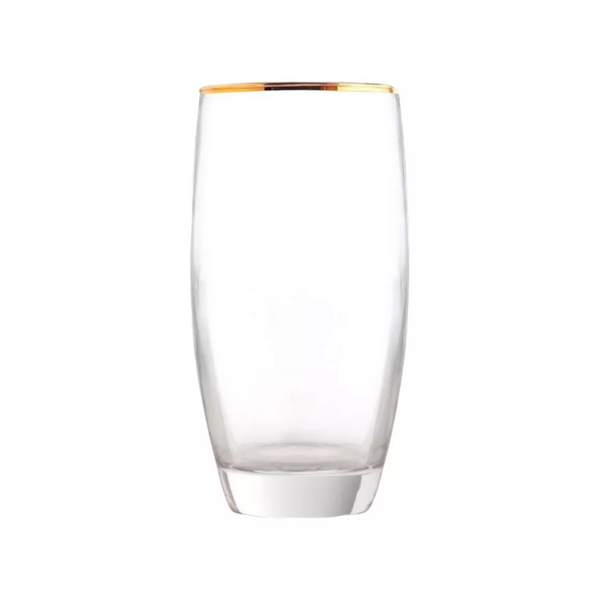 Set 6 Vasos Agua Bebida Cóctel Vidrio 460 ML Transparente