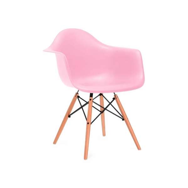 Silla Comedor Eames Hogar Butaca Estructura Color Rosado