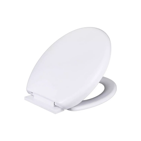 Tapa Baño WC Asiento Inodoro Redondo Universal 6x36x42 CM Blanco