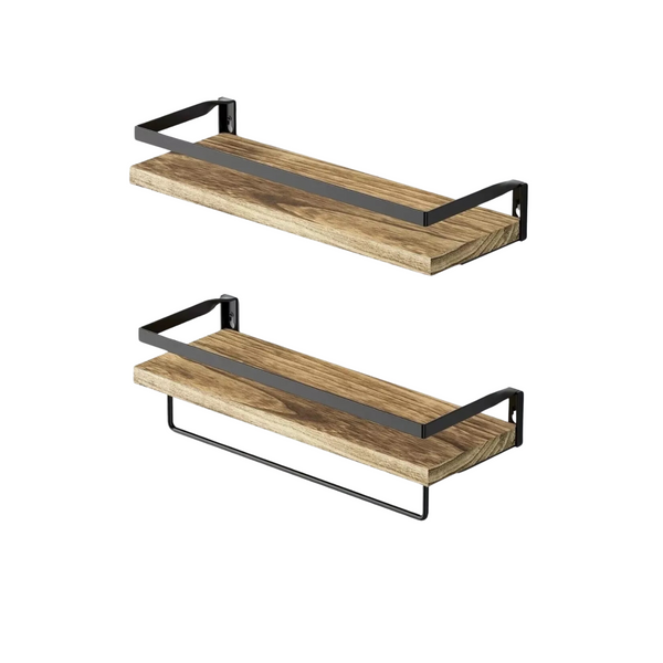 Repisas Flotantes Madera Modernas Kit X2