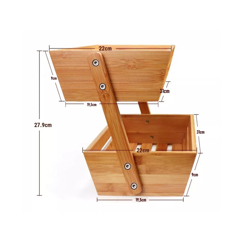 Frutero Verdulero Madera Organizador Rack Cocina