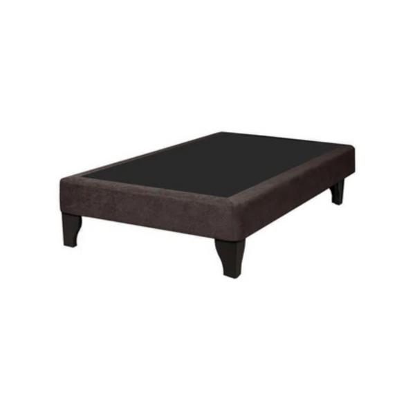 Base Elegante Cama Europea 1.5 Plazas 105x190 CM Chocolate Felpa