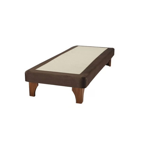 Base Elegante Cama Europea 1.5 Plaza 105x200 CM Chocolate Felpa