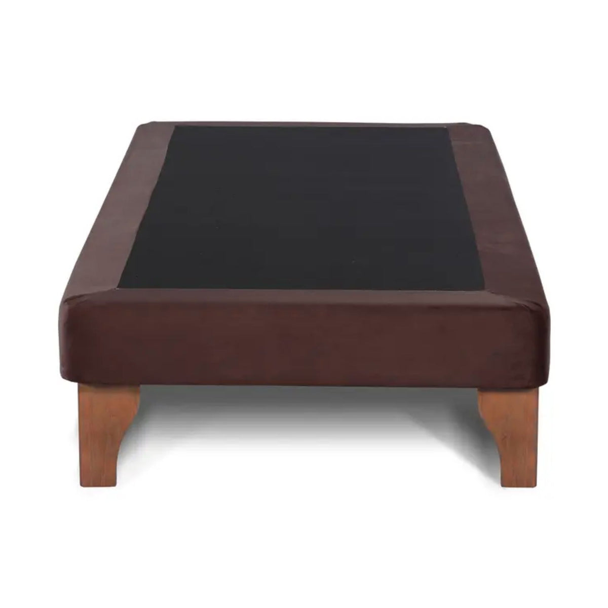 Base Elegante Cama Europea 1.5 Plaza 105x200 CM Chocolate Felpa