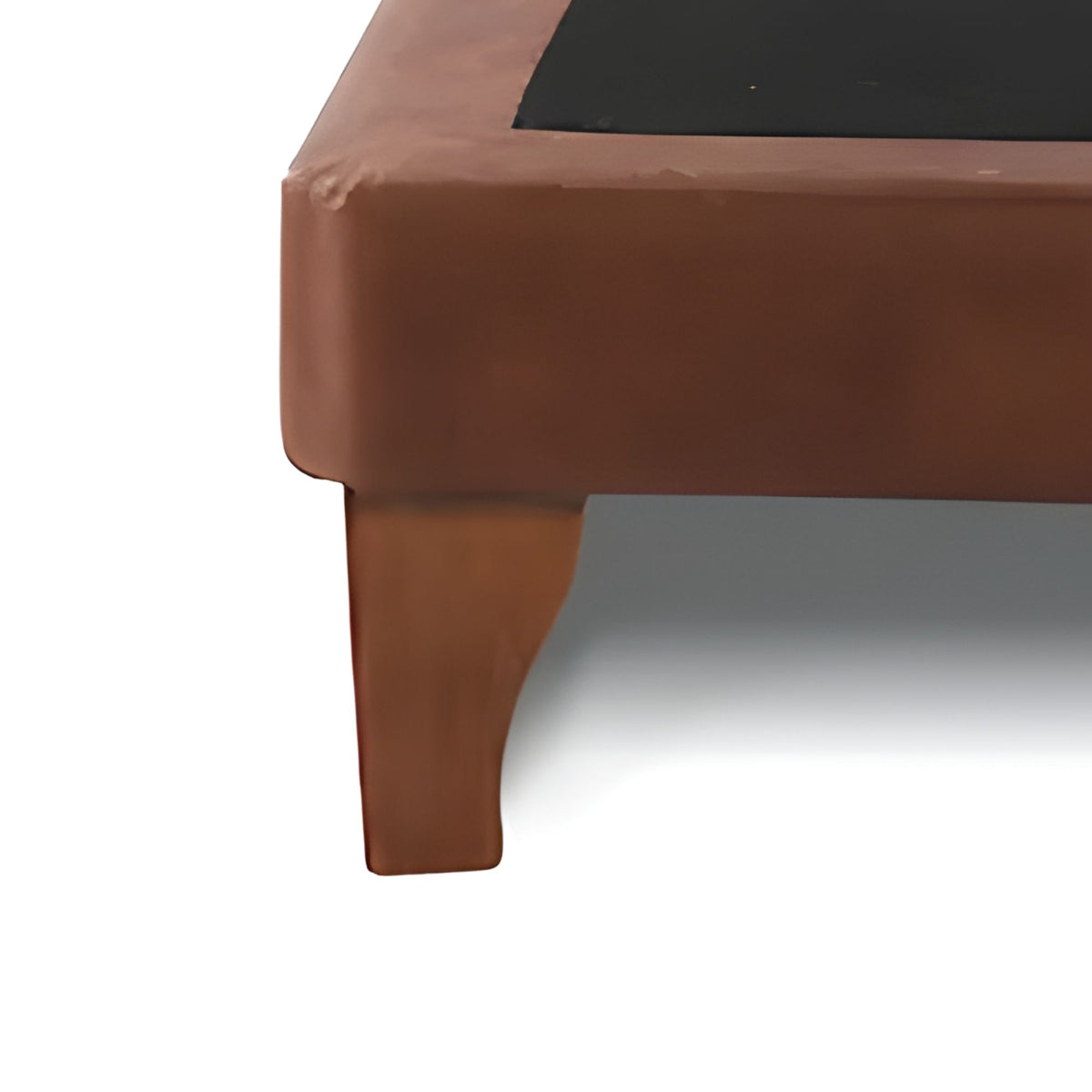 Base Elegante Cama Europea 1.5 Plaza 105x200 CM Chocolate Felpa