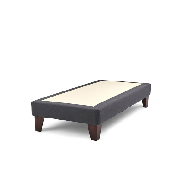 Base Elegante Cama Europea 1.5 Plaza 105x200 CM Gris Grafito Lino