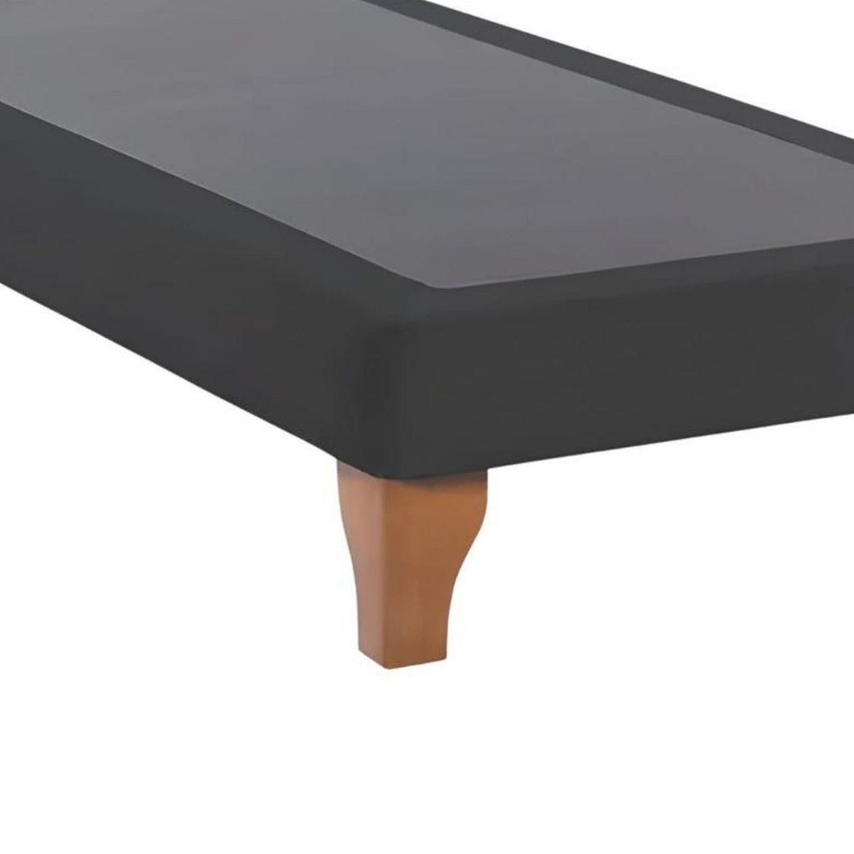 Base Elegante Cama Europea 1.5 Plaza 105x200 CM Gris Oscuro Felpa