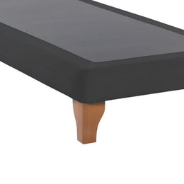 Base Elegante Cama Europea 1.5 Plaza 105x200 CM Gris Oscuro Felpa