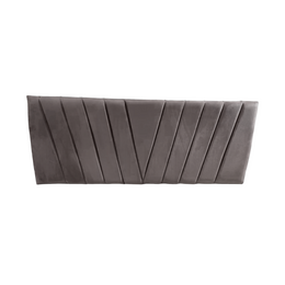 Respaldo Moderno Lineal 2 Plazas 150x60 CM Gris Claro Felpa