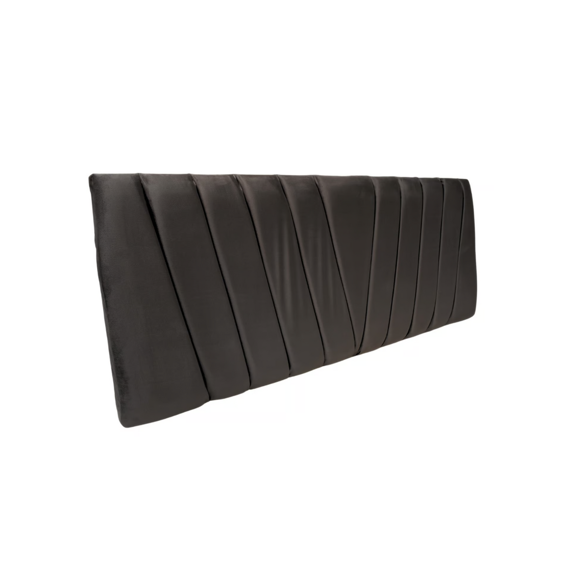 Respaldo Moderno Lineal 2 Plazas 150x60 CM Gris Oscuro Felpa