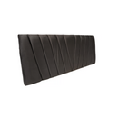 Respaldo Moderno Lineal 2 Plazas 150x60 CM Gris Oscuro Felpa