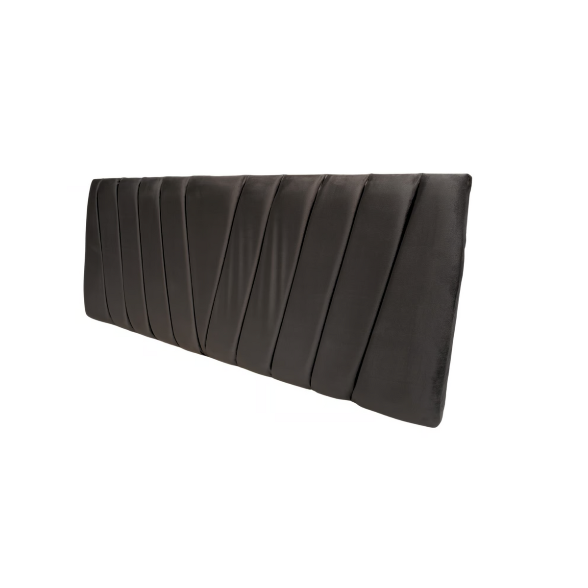 Respaldo Moderno Lineal 2 Plazas 150x60 CM Gris Oscuro Felpa