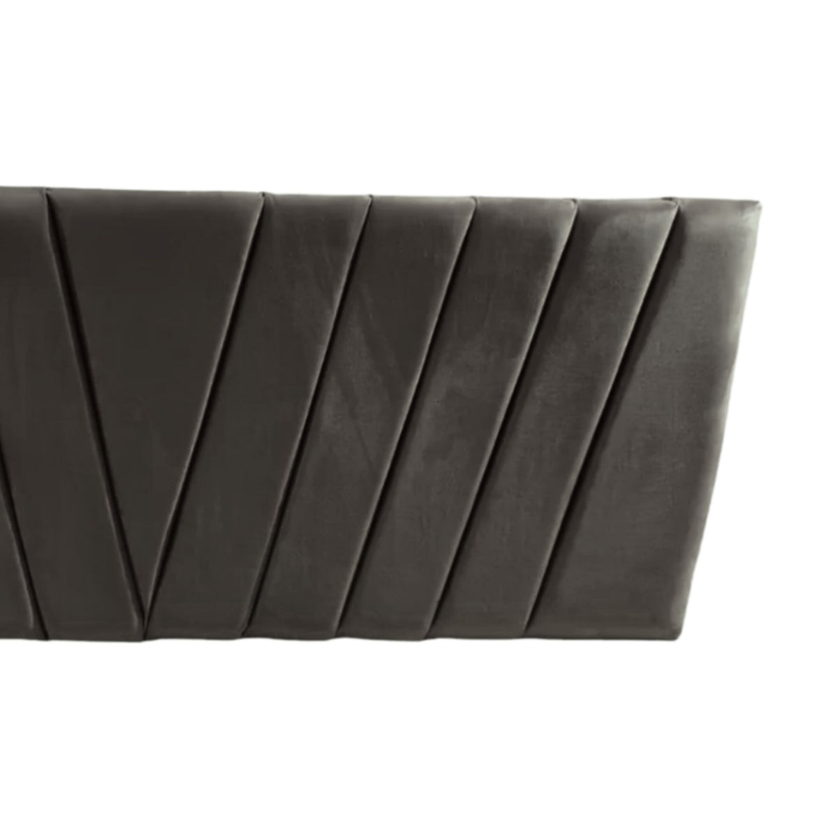 Respaldo Moderno Lineal 2 Plazas 150x60 CM Gris Oscuro Felpa
