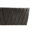 Respaldo Moderno Lineal 2 Plazas 150x60 CM Gris Oscuro Felpa