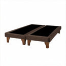 Base Dividida Cama Europea 2 Plazas 150x190 CM Chocolate Felpa