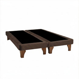 Base Dividida Cama Europea 2 Plazas 150x190 CM Chocolate Felpa