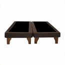 Base Dividida Cama Europea 2 Plazas 150x190 CM Chocolate Felpa