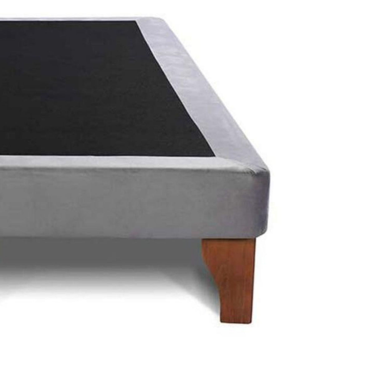 Base Dividida Cama Europea 2 Plazas 150x200 CM Gris Claro Felpa