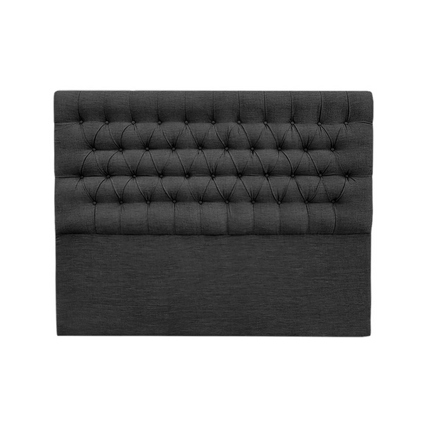 Respaldo Super King Piso Capitone Premiun 200x140 CM Gris Oscuro Lino