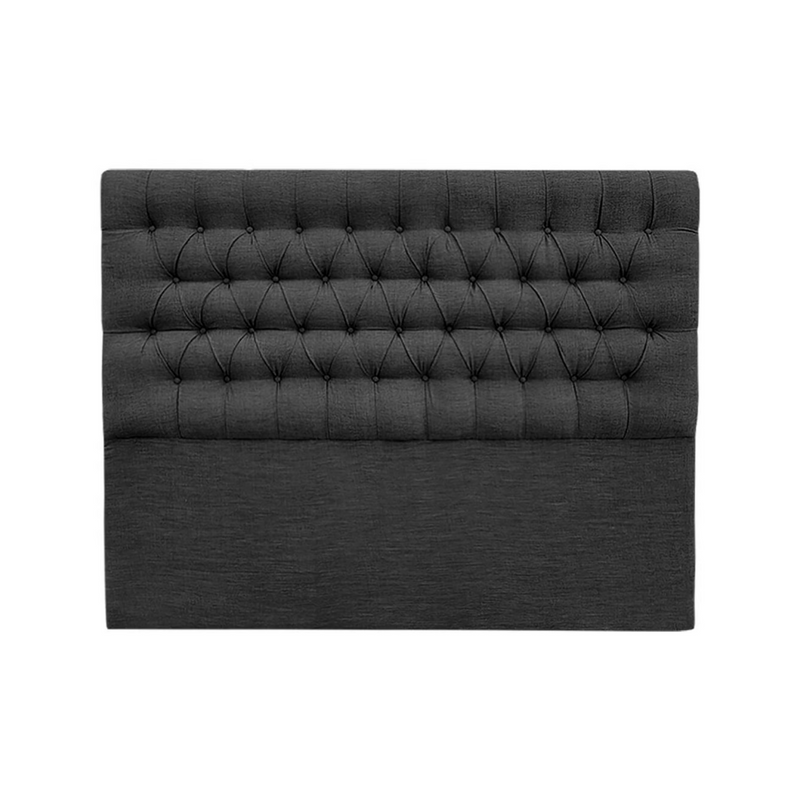 Respaldo Super King Piso Capitone Premiun 200x140 CM Gris Oscuro Lino