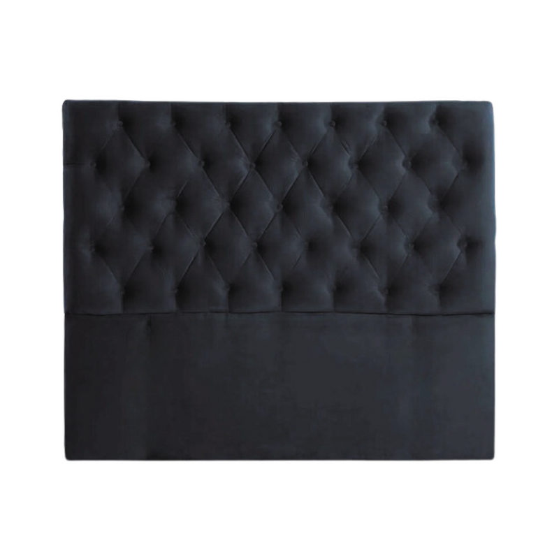 Respaldo Super King Piso Capitone Premiun 200x140 CM Negro Felpa