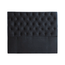 Respaldo Super King Piso Capitone Premiun 200x140 CM Negro Felpa