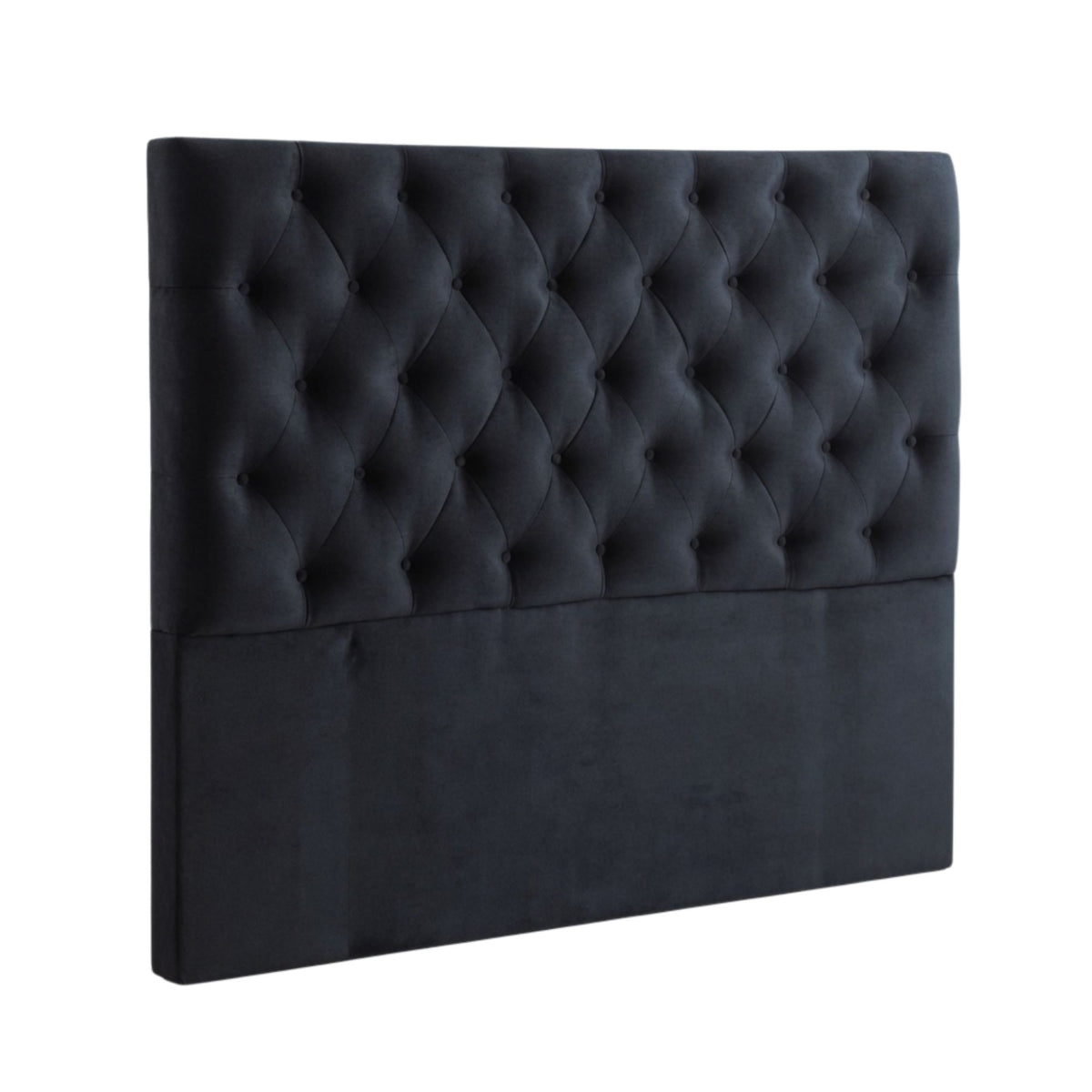 Respaldo Super King Piso Capitone Premiun 200x140 CM Negro Felpa