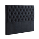 Respaldo Super King Piso Capitone Premiun 200x140 CM Negro Felpa