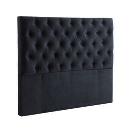 Respaldo Super King Piso Capitone Premiun 200x140 CM Negro Felpa