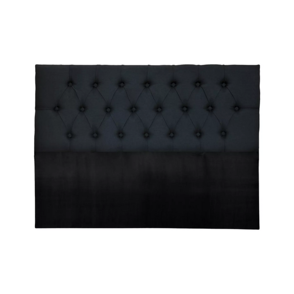 Respaldo Super King Piso Capitone Premiun 200x140 CM Negro Lino