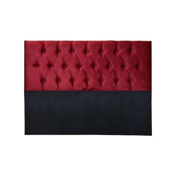 Respaldo Super King Piso Capitone Premiun 200x140 CM Rojo Felpa