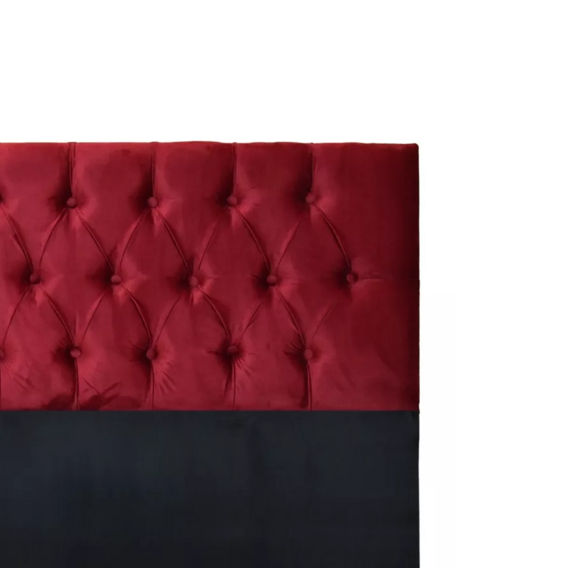 Respaldo Super King Piso Capitone Premiun 200x140 CM Rojo Felpa