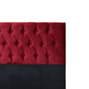 Respaldo Super King Piso Capitone Premiun 200x140 CM Rojo Felpa