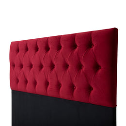 Respaldo Super King Piso Capitone Premiun 200x140 CM Rojo Felpa