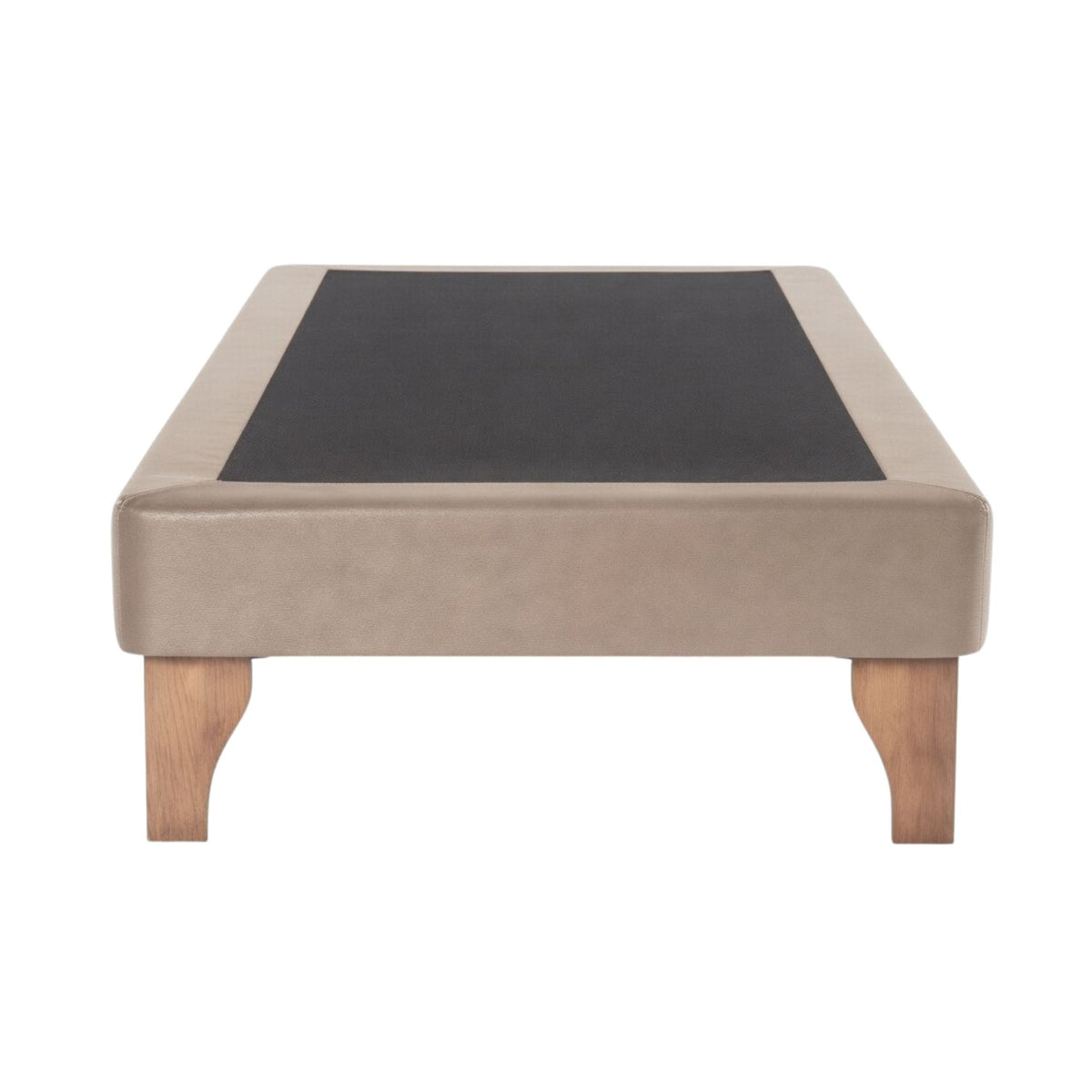Base Cama Europea 1 Plaza 90x190 CM Beige Felpa