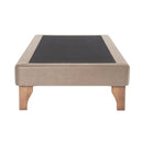 Base Cama Europea 1 Plaza 90x190 CM Beige Felpa