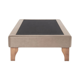 Base Cama Europea 1 Plaza 90x190 CM Beige Felpa