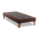 Base Cama Europea 1 Plaza 90x190 CM Chocolate Felpa