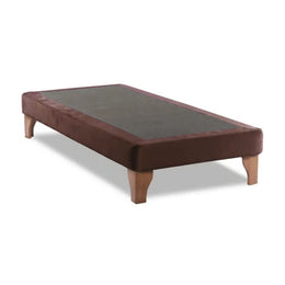 Base Cama Europea 1 Plaza 90x190 CM Chocolate Felpa