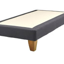 Base Cama Europea 1 Plaza 90x190 CM Gris Grafito Lino
