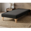Base Cama Europea 1 Plaza 90x190 CM Gris Oscuro Felpa