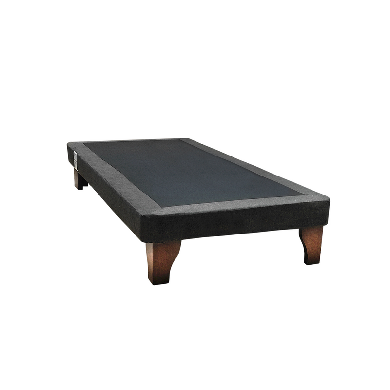 Base Cama Europea 1 Plaza 90x190 CM Negro Lino